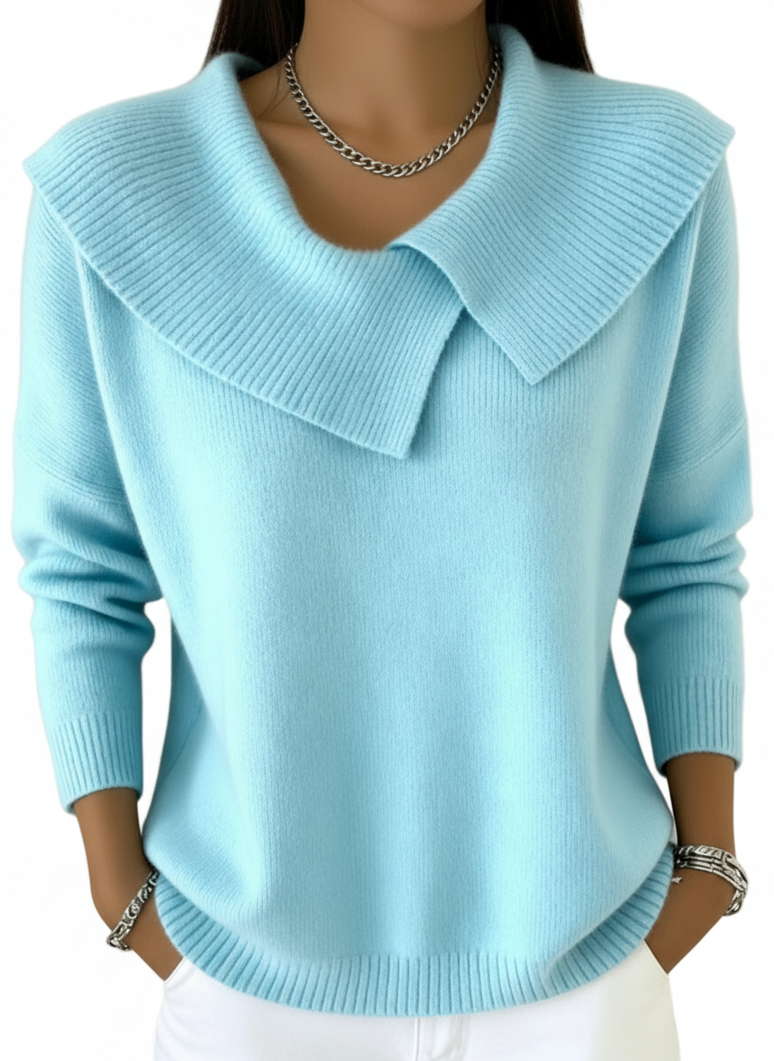 Lucia - Jersey de cuello ancho cruzado