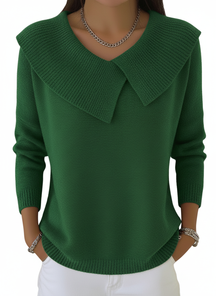 Lucia - Jersey de cuello ancho cruzado