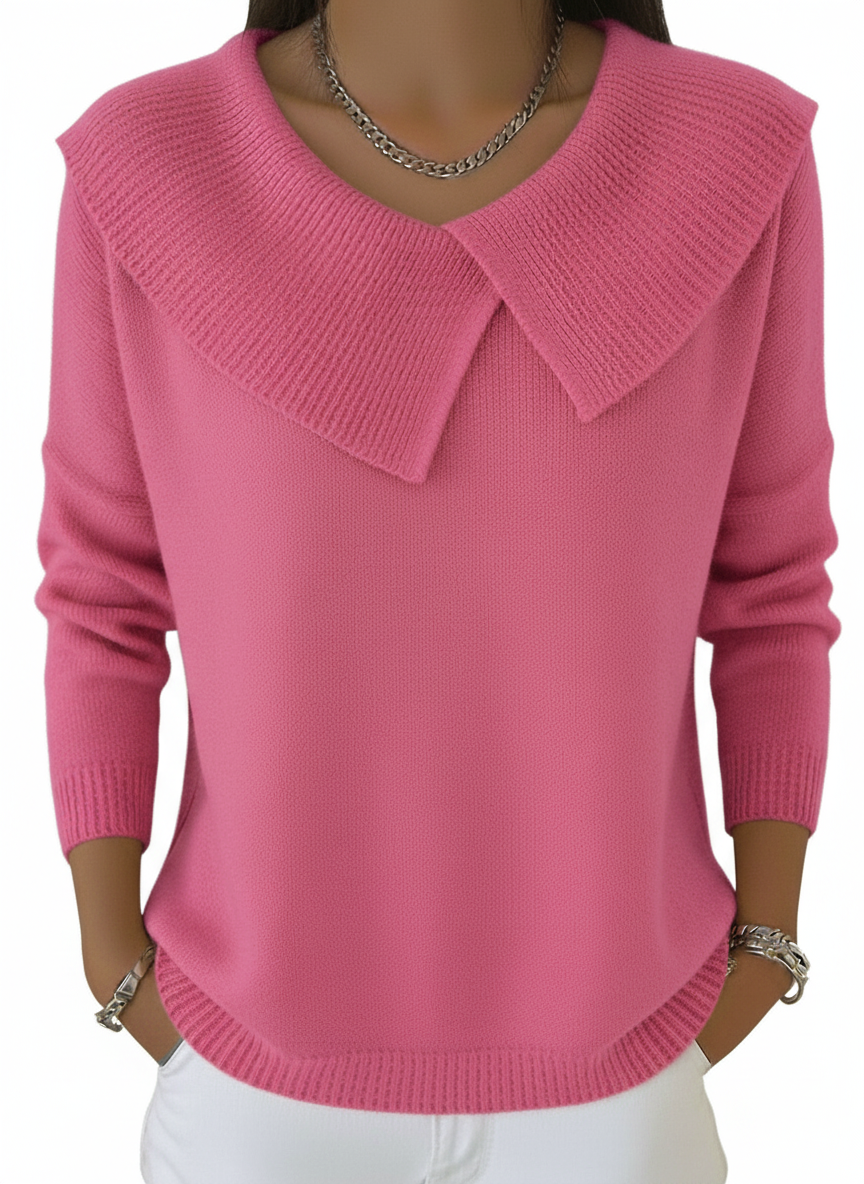 Lucia - Jersey de cuello ancho cruzado