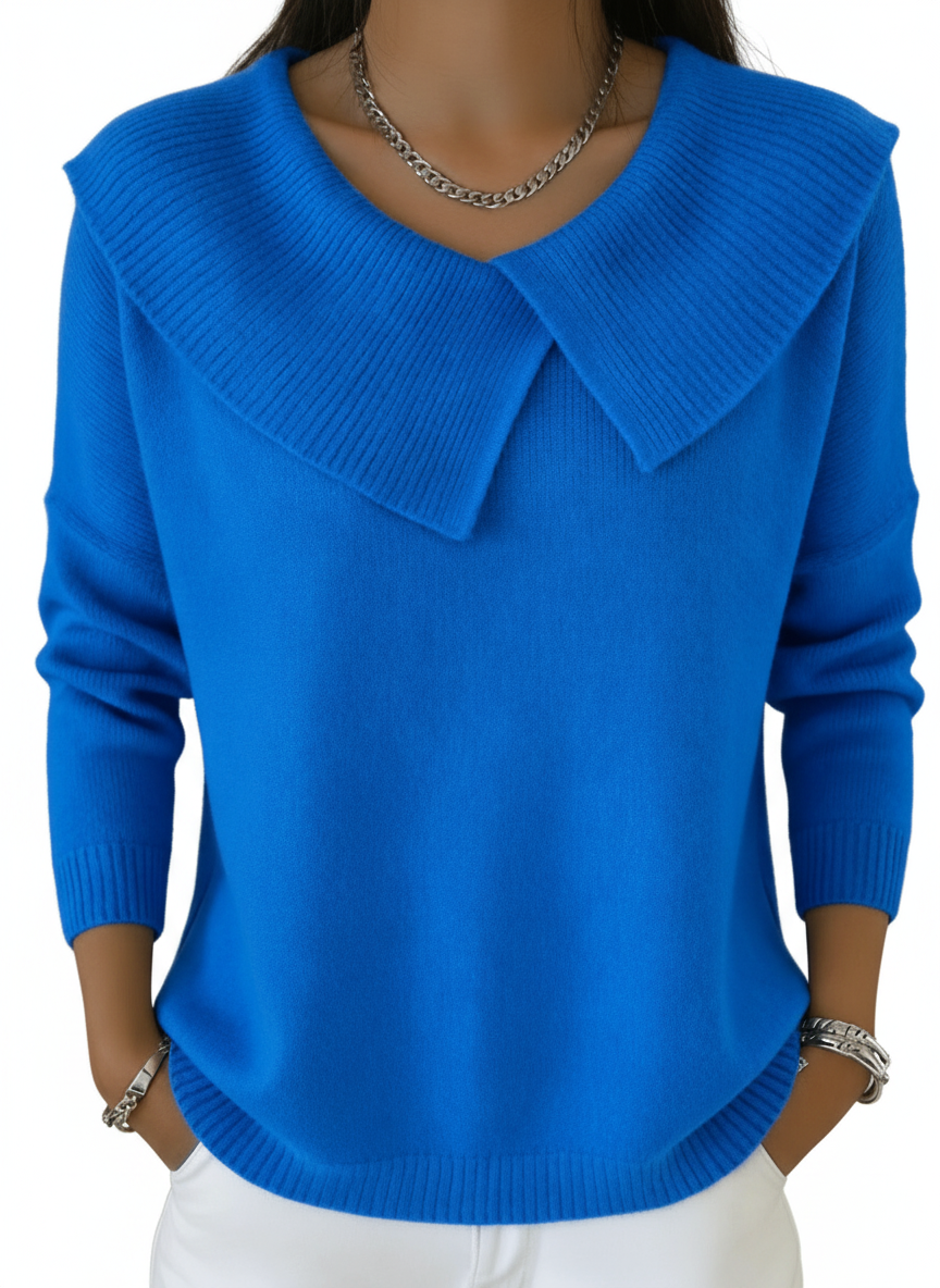 Lucia - Jersey de cuello ancho cruzado